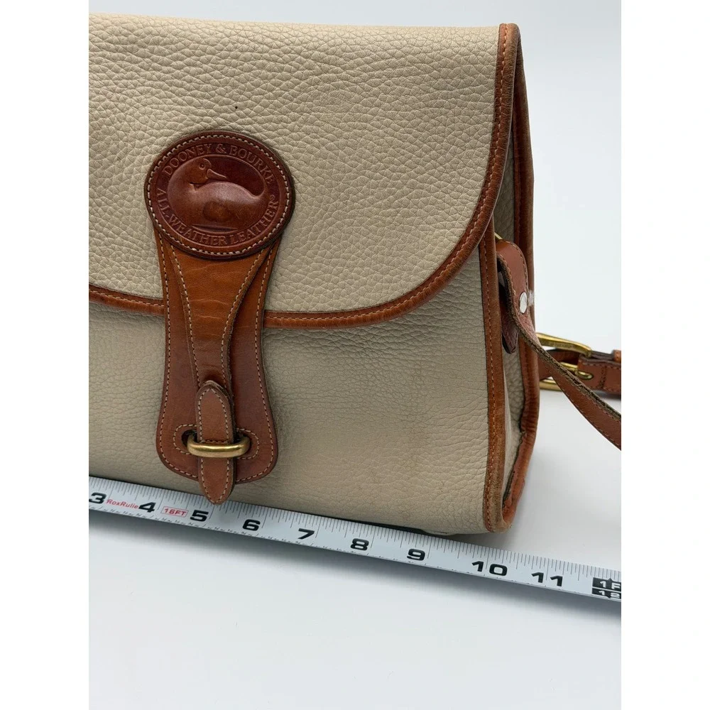 DOONEY & BOURKE Vintage Cavalry Trooper Crossbody Taupe All Weather Leather